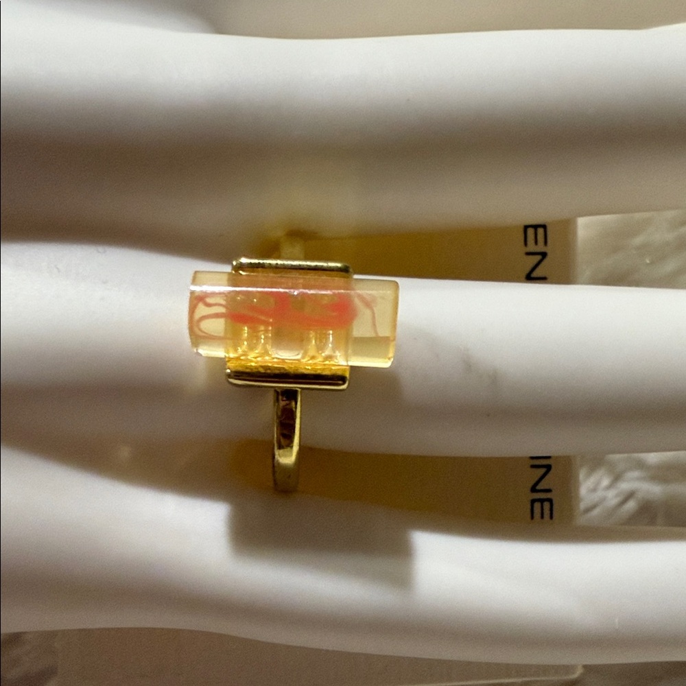 French Connection Gold and Cream Ring